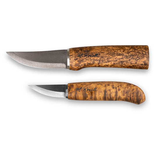 Roselli Hunting and Bear Claw knife in a hand made combination sheath 