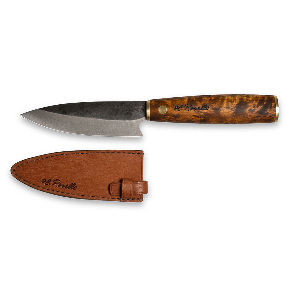 Roselli's kitchen knife for allround tasks made from ultra high carbon steel (UHC steel). 