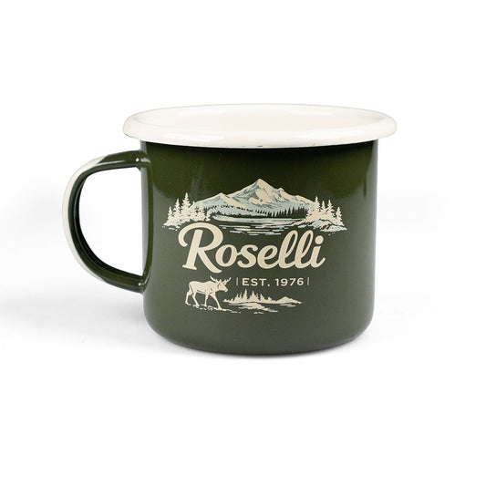 Roselli's durable elegant enamel mug of the highest quality.